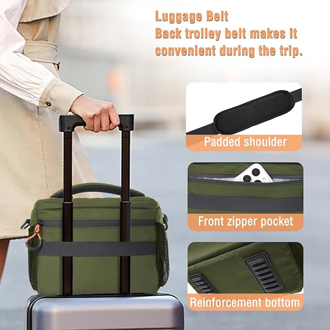 MOSISO Small Camera Bag for Photographers,Compact Camera Shoulder Bags for DSLR/SLR/Mirrorless Cameras,Waterproof Crossbody Padded Photography Bag with Rain Cover for Canon/Nikon/Sony, Army Green