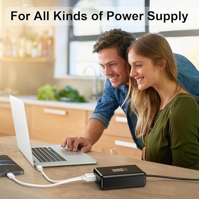 AC Adapter Power Cord 5ft, Super Slim Flat Plug Non Block Design, Figure 8 Power Cable Replacement for Chargers, TV, Xbox, PlayStation Series, Power Supply for Small Electronic Gadgets