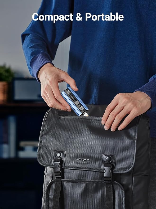 256GB Flash Drive Intended for iPhone iPad Android and Computers, 4 in 1 Photo Stick for Phone Memory Storage Easily Backup Photos Videos, Plug and Play, No Application Required (Navy Blue)