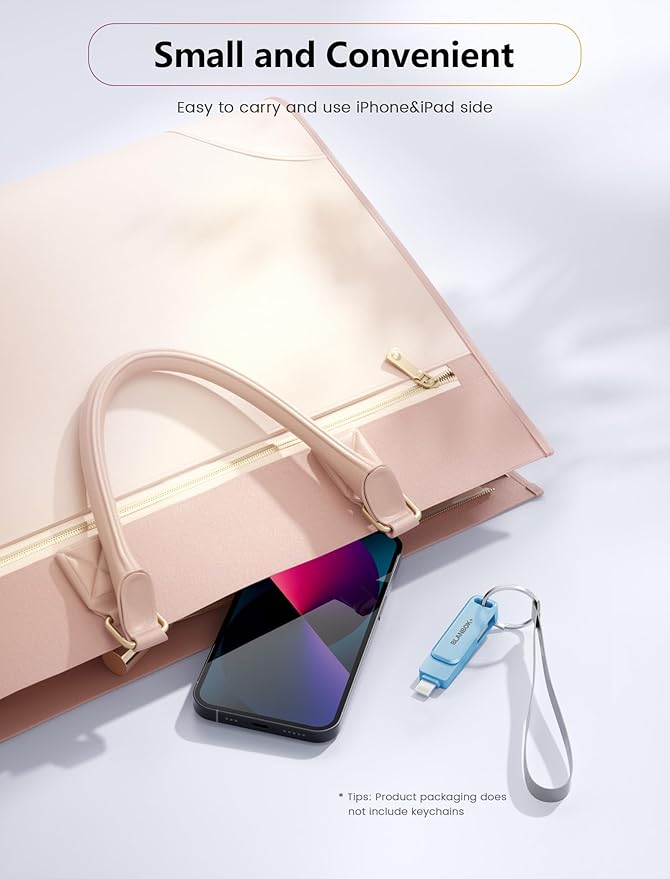 MFi Certified 256GB Photo Stick for iPhone Flash Drive,USB Memory Stick Thumb Drives High Speed USB Stick External Storage Compatible for iPhone/iPad/Android/PC (Blue)