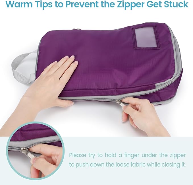 Cambond Compression Packing Cubes for Travel Women - Travel Bags Luggage Organizers Travel Essentials Compression Cubes for Travel Carry on Suitcases Organizer