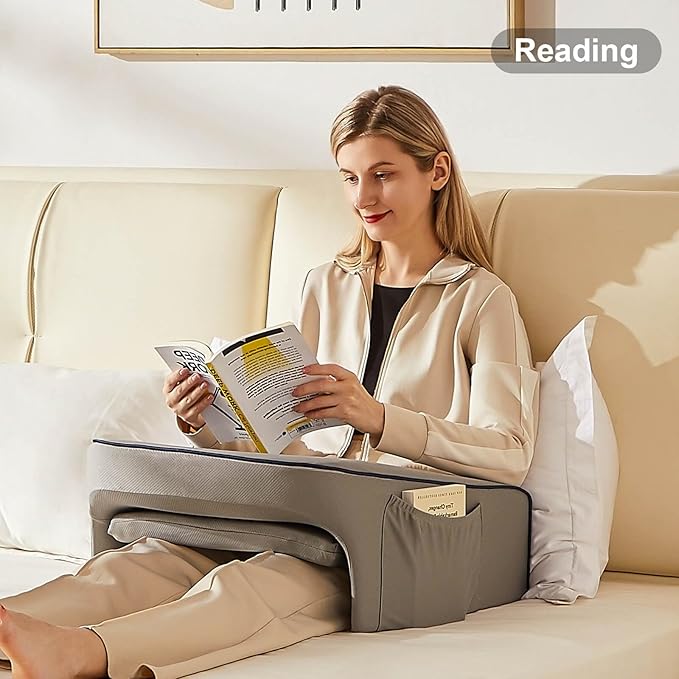 Lap Desk, Reading Pillow, Work Pillow for Bed, Arm Pillows for Adults, Reading Lap Pillow, Memory Foam Pillow for Reading, Crocheting in Bed Couch