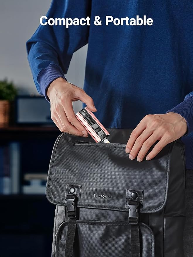 512GB Flash Drive Intended for iPhone iPad Android and Computers, 4 in 1 Photo Stick for Phone Memory Storage Easily Backup Photos Videos, Plug and Play, No Application Required (Light Pink)