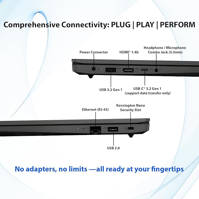 Lenovo V15 Laptop | Intel Pentium N6000 | 15.6" FHD Anti-Glare | 24GB RAM | 2TB SSD | WiFi 6 | Military Durable | Windows 11 Pro | Ethernet Port