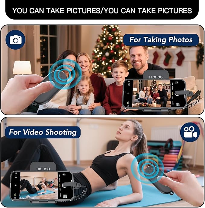 Remote Control Page Turner and Stand for Kindle Paperwhite Oasis eReaders,Clicker Page Turner Forward and Backward,Kindle Accessories for iPhone,iPad,Tablets Reading,Camera Video Record &Selfie