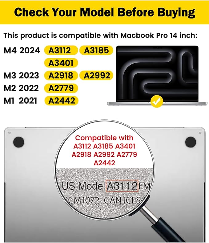 F FORITO 360° Privacy Screen Protector Compatible with MacBook Pro 14 inch (2024-2021, M4, M3, M2, M1, Pro,Max), Anti Peeping Anti Glare and Anti Blue Light Laptop Privacy Screen Shield