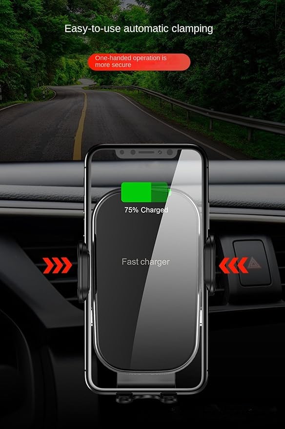Car Phone Holder, Fast Charging Wireless Charger