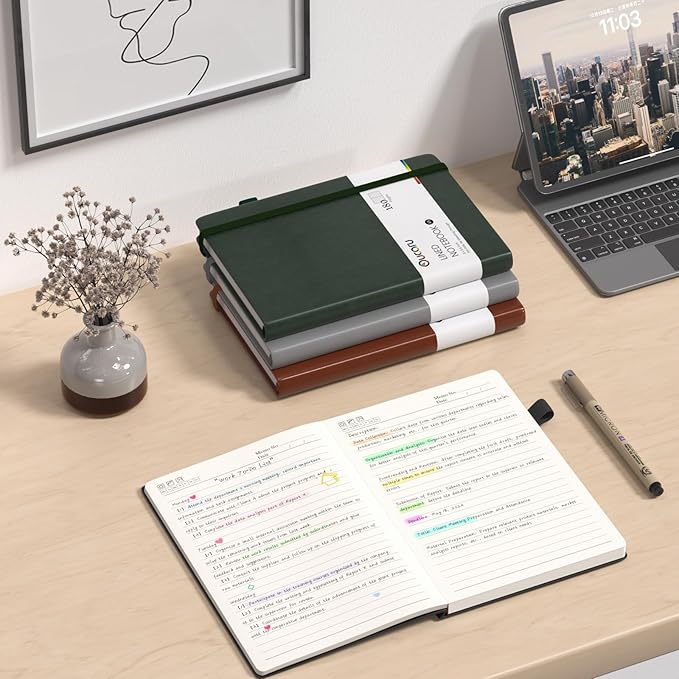 Oucaru Lined Journal Notebook, 16 Pack, 180 Pages, A5 Journals for Writing, 100 GSM Thick Paper, Small Notebooks Daily Journal for Women Men Work, Business, School, Travel Supplies