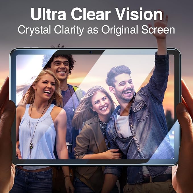 SMARTDEVIL Screen Protector for iPad Air 13 inch (2025/2024, M3/M2) with Easy Installation Frame, 9H Clear Tempered Glass Film, Anti-Shatter, 2 Pack