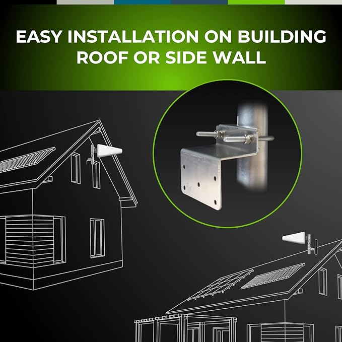 10” Inch Pole Mount Accessory for Outside Antenna(Signal Booster Antenna, Yagi Antenna, Antenna Expansion kit)- with U-Bracket Assembly