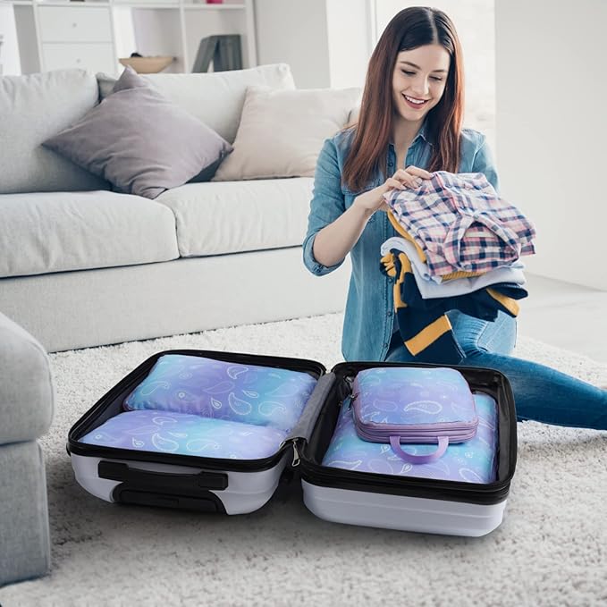 Cambond Compression Packing Cubes for Travel Women - Travel Bags Luggage Organizers Travel Essentials Compression Cubes for Travel Carry on Suitcases Organizer