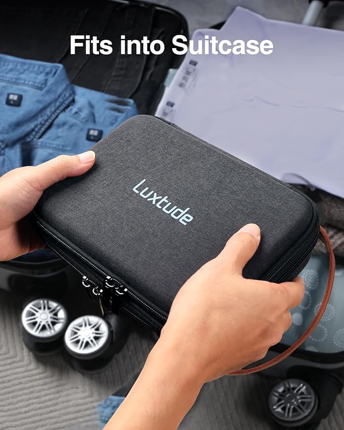 Luxtude Electronics Organizer Travel Case, Tech Organizers Travel Case, Hard Cases for Electronics, Hard Charger Bag, Portable Cable Bag, Travel Essentials for Charger/Mouse/Cash/Card