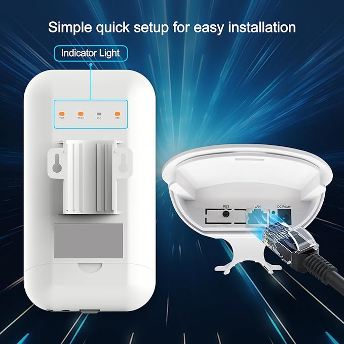 Outdoor WiFi Extender,WiFi Booster | AI Watchdog | Repeater&AP Mode|IP65 Weatherproof | Up to 1200Mbps Dual Band WiFi Repeater | Covers Up to Least 3440 Sq. ft and 30 Devices