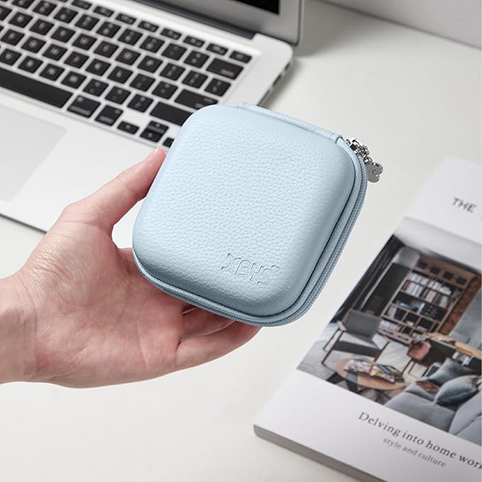 Charger Case for Macbook, Portable Tech Electronic Organizer Bag, Travel Storage Pouch for Laptop Accessories, MacBook Power Adapter, Charging Cords, USB Drives, Power Bank (Blue, M)