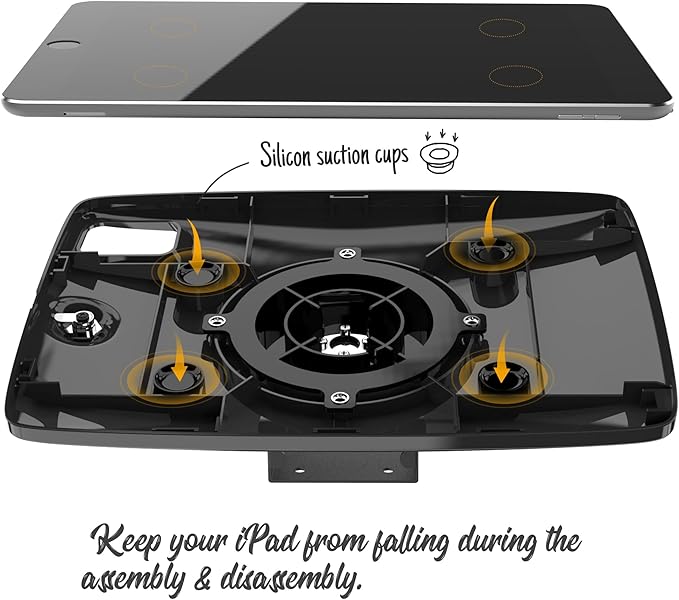 Tablet Wall Mount Lockable Tiltable Anti Theft Security, Compatible with 10.9" iPad 10th, Pro 11" 1 2 3 4, Air 4 5, Air 11", iPad 11"(A16) - BSW102BA