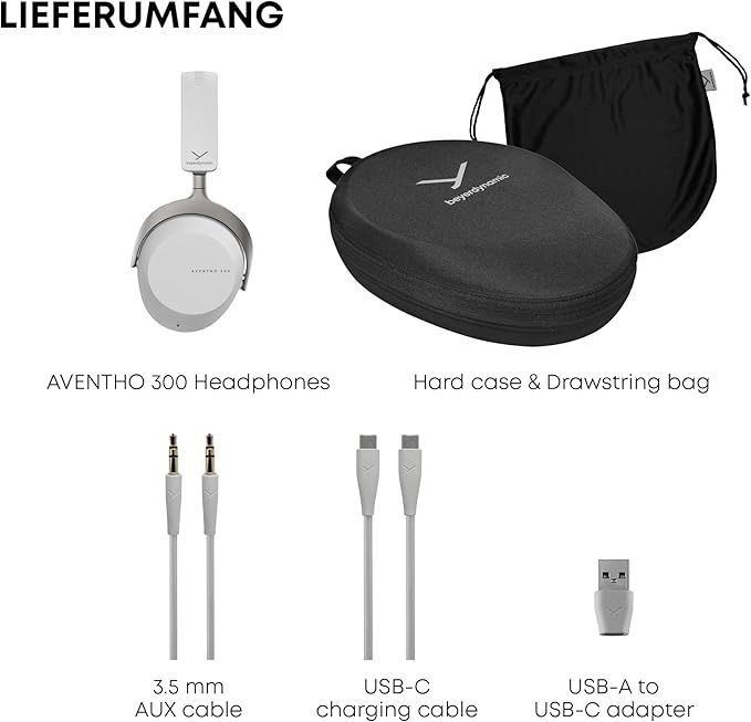 beyerdynamic AVENTHO 300 Wireless Over-Ear Headphones with ANC, Dolby Atmos and Head Tracking (Nordic Grey)