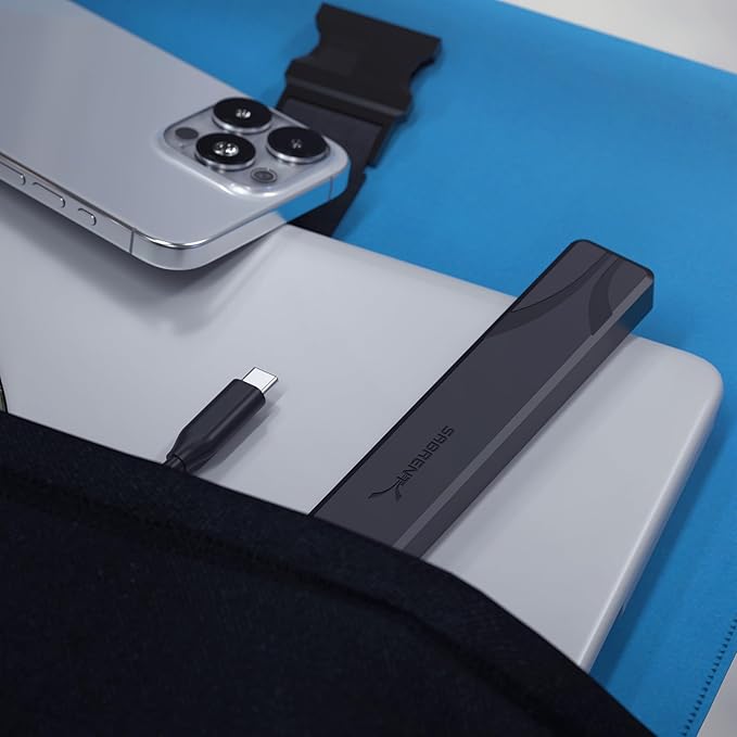 SABRENT USB-C Hub 5-in-1 with 4K HDMI, 100W PD Charging (Input Only), 1x USB 3.0, 2X USB 2.0 – No Data on USB-C Port – Compatible with MacBook, Windows, Linux (HB-TC5P)