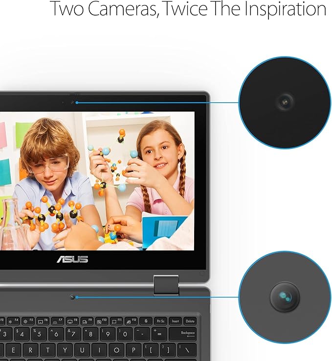 ASUS 11.6" HD Touchscreen 2 in 1 Educational Laptop, Intel Celeron N100 Processor, 4GB RAM 1TB SSD, Wi-Fi 6, Bluetooth 5.1, Spill Resistant, Anti Glare Coating, Windows 11 Pro, Mineral Gray