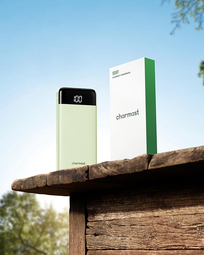 Charmast Portable Charger with Built in Cables, Power Bank with Cords Wires, Slim 10000mAh Travel Battery Pack 6 Outputs 3 Inputs 3A Fast Charging for Samsung Google Pixel LG Moto iPhone iPad