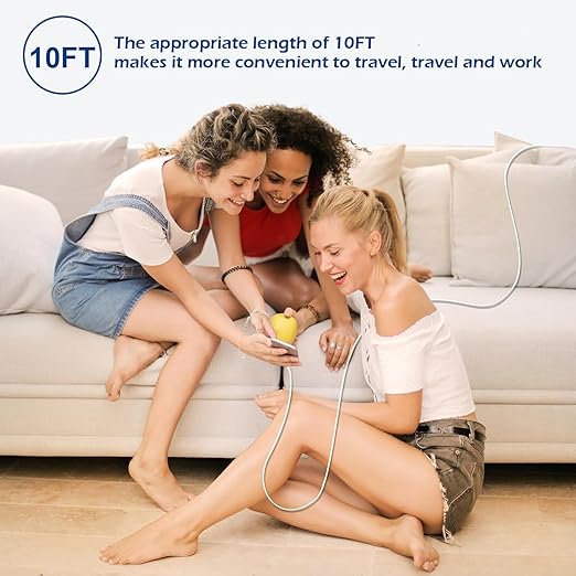 Fast Charging for iPhone 16/16e,Apple Charger Fast Charging,2Pack 20W USB C Charger Block with Extra Long 10FT USB C to Type C Charger Cable Cord for iPhone 16/16e/16Pro/16ProMax/15/iPad Pro/Air/Mini