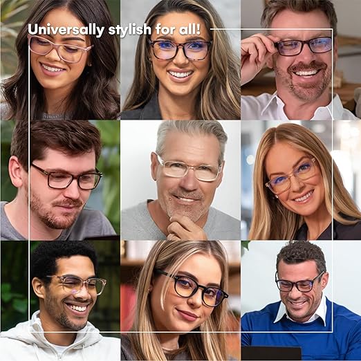 Readerest Blue Light Blocking Glasses – Computer Eyewear, UV Protection, Eye Strain & Glare Reduction, Lightweight Frame