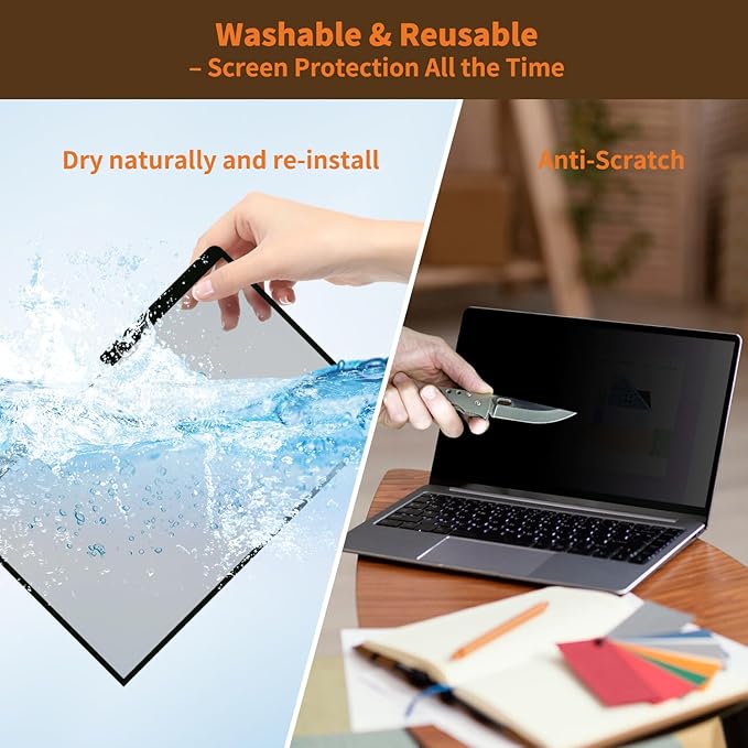 Privacy Screen for MacBook Pro 16 Inch (2021-2024, M1, M2, M3, M4), Removable Anti-Spy Filter for Mac Pro 16.2", Eye Protection HD Anti-Scratch