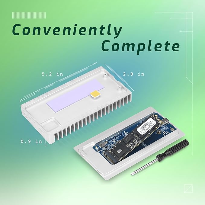 OWC 4TB Express 1M2 40Gb/s Portable NVMe SSD USB4 (Thunderbolt Compatible/USB-C) Ultra Fast External SSD Drive with Aluminum Heat Sink Enclosure