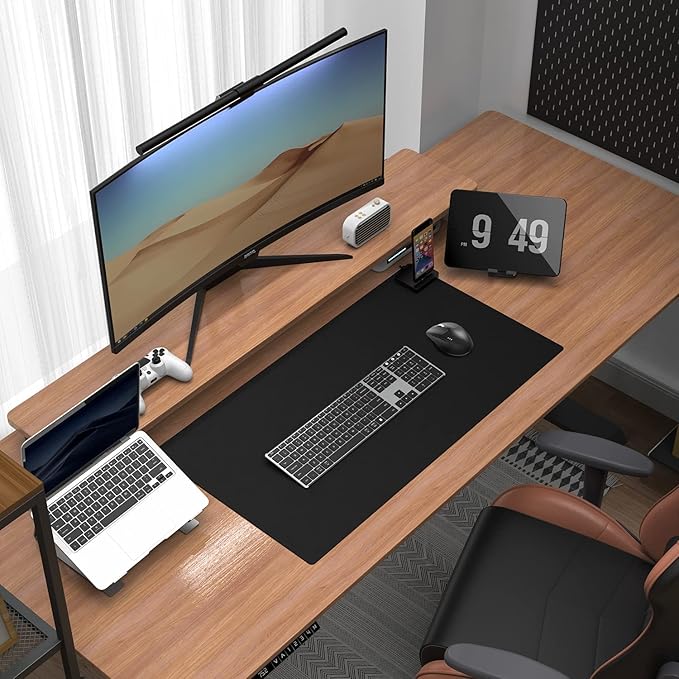 AUSDOM 2.4G Wireless Bluetooth Keyboard Full Size, Quiet Slim Multi-Device Rechargeable Cordless QWERTY Keyboard with Number Pad, Low Profile Silent Flat Universal Keyboards for Computer/Mac/Windows