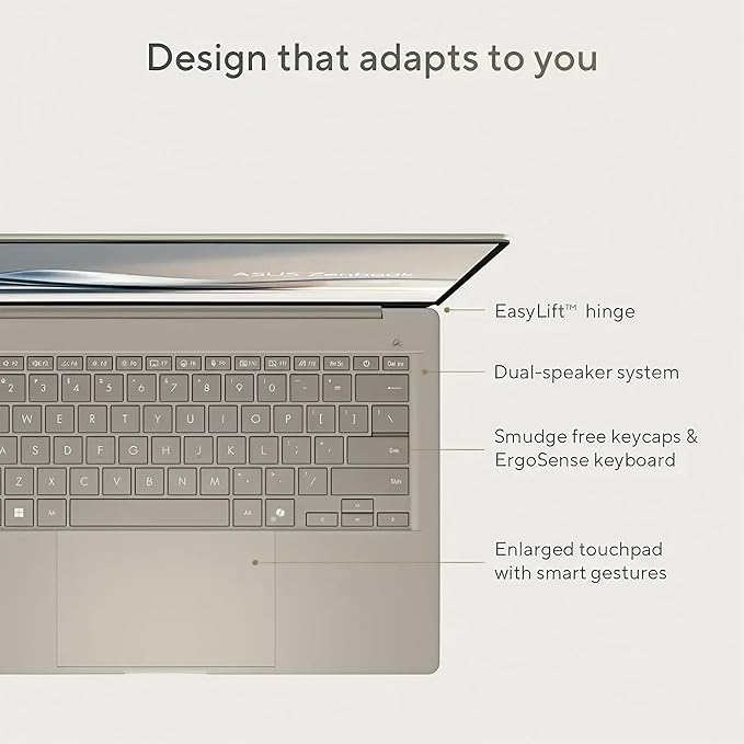 ASUS Zenbook A14 Copilot+ AI PC Laptop | 14" WUXGA OLED (100% DCI-P3) | Qualcomm Snapdragon X Plus (Up to 45 Tops) | 16GB RAM 2TB SSD | for Creator Business Professional Win11 w/DLCA Accessory