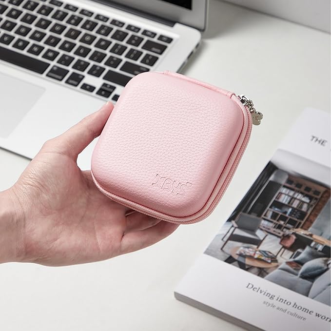 Charger Case for Macbook, Portable Tech Electronic Organizer Bag, Travel Storage Pouch for Laptop Accessories, MacBook Power Adapter, Charging Cords, USB Drives, Power Bank (Pink, M)