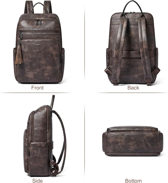 Shrrie Laptop Backpack for Women Fits 16 inch Laptop,Designer Backpacks for Women with Computer Compartment to Business (Coffee)