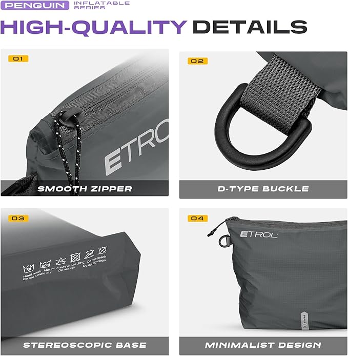 ETROL Travel Packing Cubes Set of 3, Waterproof Compression Storage Bags for Clothes, Lightweight Luggage Organizers for Suitcase, Backpacking, Hiking, Camping & Business Trips(S+M+L)