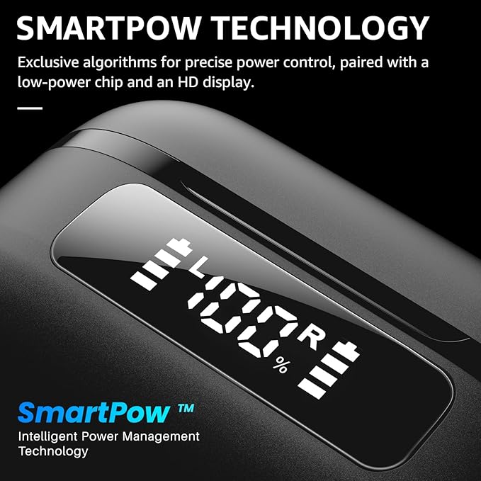 TOZO NC9 Hybrid Active Noise Cancelling Wireless Earbuds, 6 Mics ENC Clear Call, IPX8 Waterproof, in Ear Bluetooth 5.3 Headphones Stereo Bass Ear Buds 59H Playtime with LED Display 32 EQs via APP