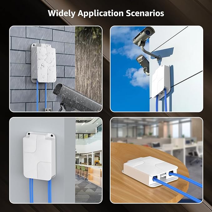 YuanLey 4 Port Outdoor PoE Extender 1 in 3 Out, IEEE 802.3af/at Mini 4 Channel PoE Repeater IP66 Waterproof, Vlan, Extend 250m(Total 350m), Wall Mount Passthrough POE Amplifier, Plug and Play