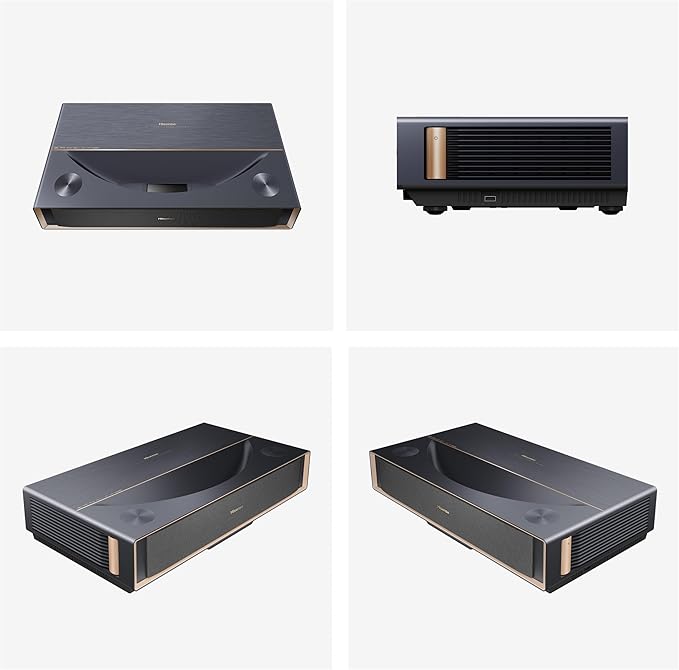Hisense PT1 Ultra Short Throw Triple Laser Projector, 4K UHD, Google TV, 80'' - 150'', 2500 Lumens, 3000:1 Contrast, IMAX Enhanced, Dolby Vision & Atmos, 3D, 240 High Refresh Rate