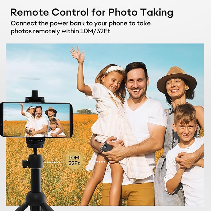 Portable Charger 10000mAh Power Bank with Digital Display, External Battery Pack with Built-in Cables, Ultra-Compact USB-C in&Out Travel Essential for iPhone, Android, Samsung etc