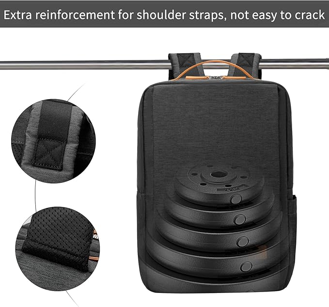 NOBLEMAN Travel Laptop Backpack Women Men, Slim Durable Computer Work Carry on Backpack with Laptop Luggage Sleeve for Airplanes, Business College Backpack with USB Port Fits 17 Inch Laptop(Black)