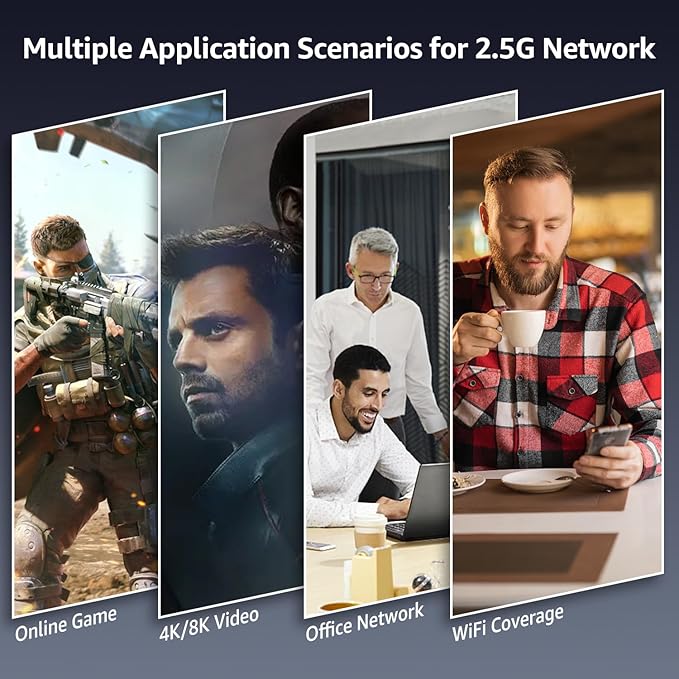 6 Port 10G Ethernet Switch Unmanaged, 4 x 2.5G Base-T Ports, 2 x 10Gb RJ45 Ports, Compatible with 100/1000/2500Mbps, Metal Fanless, VLAN, YuanLey 2.5Gbe Network Switch for 2.5G/10G NAS, Wireless AP