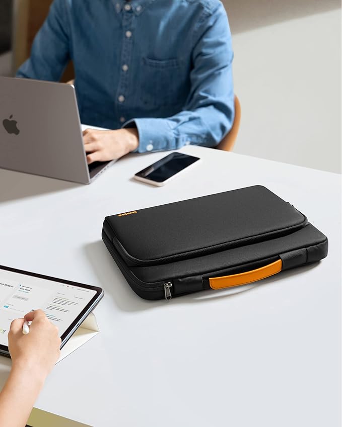 tomtoc 360 Protective Laptop Carrying Case for 2024 New 16-inch MacBook Pro M4/M3/M2/M1 Pro/Max 2024-2019, Water-Resistant Laptop Bag Sleeve with Accessory Pocket for The New Razer Blade 15