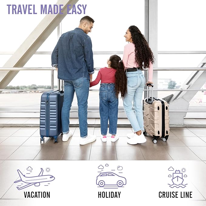 Veken 8 Set Packing Cubes for Travel Essentials, Suitcase Organizer Bags in 4 Sizes, Carry-On Luggage Accessories with Large Laundry & Hanging Toiletry Bag, Must-Have for Airplane, Road Trip & Camping