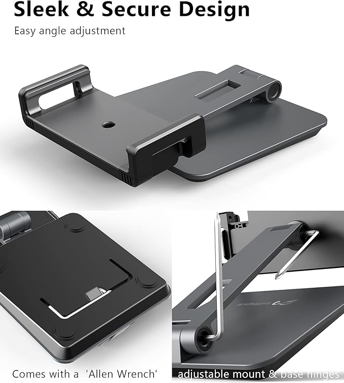 Surface Pro Stand - Heavy Duty Aluminum Alloy Tablet Stand for 4.7''-13'' Screens, iPad Pro 12.9/11, Samsung Galaxy Tabs and More (Dark Grey)