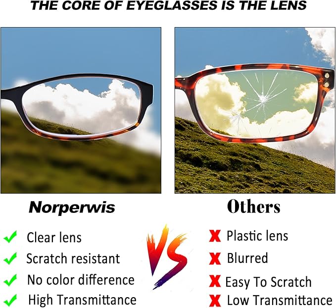 NORPERWIS 6 Pack Ladies Reading Glasses for Women Blue Light Blocking Spring Hinge Fashion Eyeglasses Readers for Women (Mix Color, 2.25, multiplier_x)