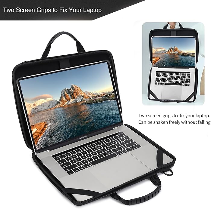 Laptop Case Hard Shell Laptop Bag for Men Women with Shoulder Strap
