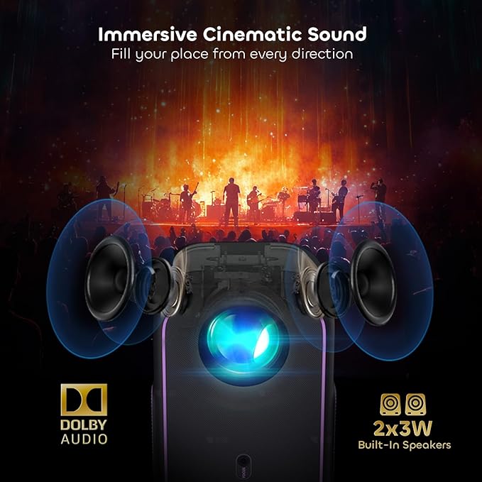 Google TV Projector with WiFi Bluetooth, 1080P Full Ultra HD 4K Supported, Smart Projection for Home Theater Movie, Outdoor Portable Mini HDMI NothingProjector NP One