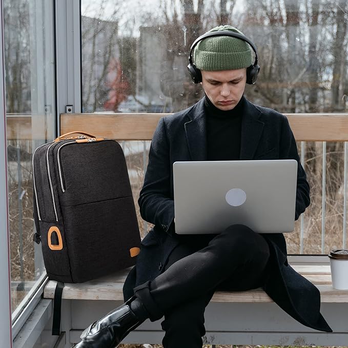 NOBLEMAN Backpack for women and Men, Business Computer Backpacks,multi-compartment storage Daypack, Water-resistent 15.6 Inch Laptop Backpack with USB,for nurse,business (Grey plus)