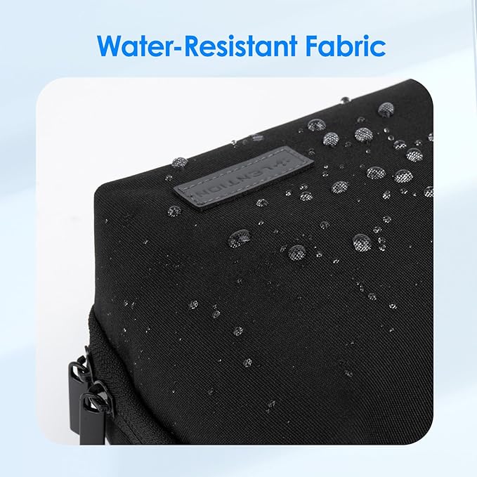 LENTION Electronics Organizer, Tech Organizer Travel Case, Tech Pouch, WaterProof Cable Bag, Cord organizer Travel Essentials Bag for AirPods, Cords, Charger, Power Bank (M378 Black)