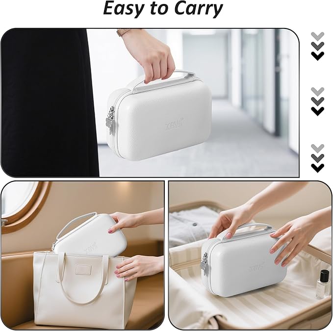 Charger Case for Macbook, Portable Tech Electronic Organizer Bag,Travel Storage Pouch for Laptop Accessories, MacBook Power Adapter, Charging Cords, USB Drives, Power Bank (White, XL)