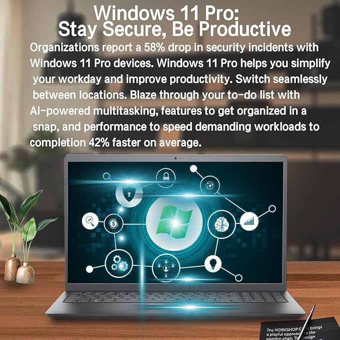 Dell Vostro Business Laptop -15.6" FHD - Intel Core i3-1215U - 64GB RAM - 2TB SSD - Wi-Fi 6 - Long Battery Life - Ethernet Port - SD Card Reader - Immersive Narrow-Bezel Display - Windows 11 Pro