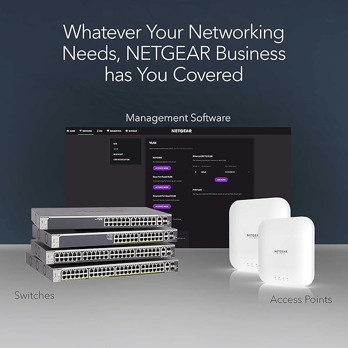 NETGEAR 5-Port Gigabit Ethernet Easy Smart Managed Switch (GS105Ev2) - Managed, Desktop or Wall Mount, and Limited Lifetime Protection