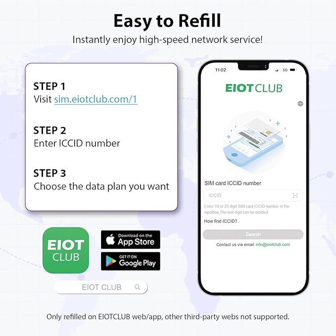 EIOTCLUB Prepaid Europe SIM Card, 3GB/30Days SIM Card, Use in China/Japan/South Korea/The US & 37 European Countries, 5G/4G High Speed Data Card (No Activation & Roaming Fees Required)